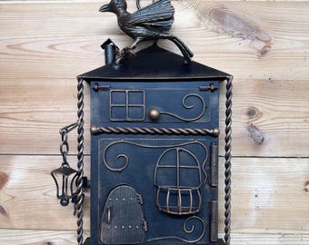 Caixa de Correio de Parede Forjada à Mão: Números Personalizados para Caixa de Correio