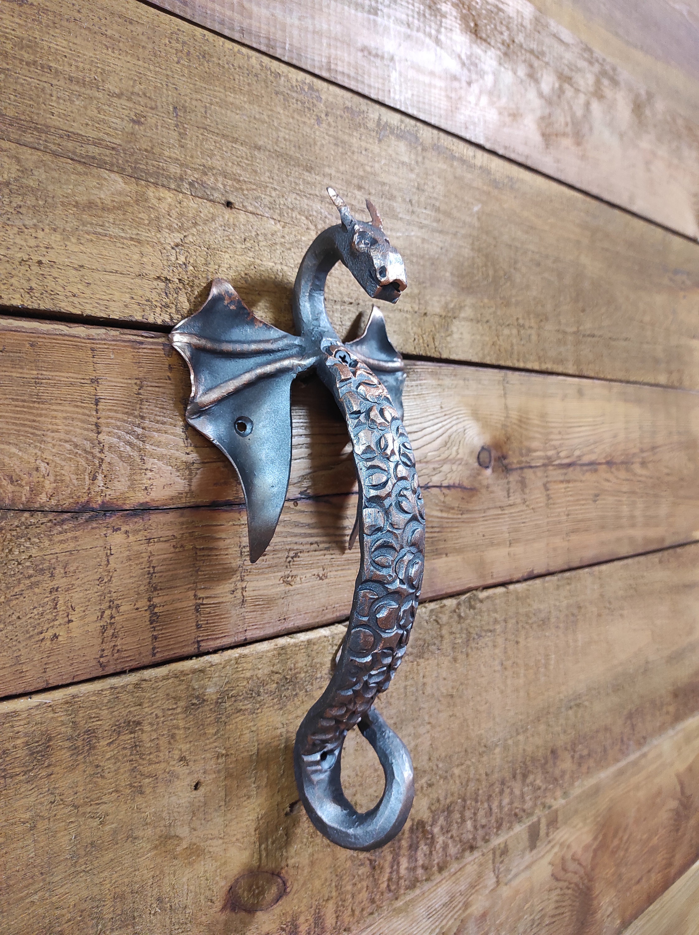 Poignée De Porte En Laiton Doré Sculptée Main – Forme Dragon – Marque IS