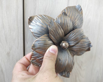 Flower door handle. Door handle, metal handle