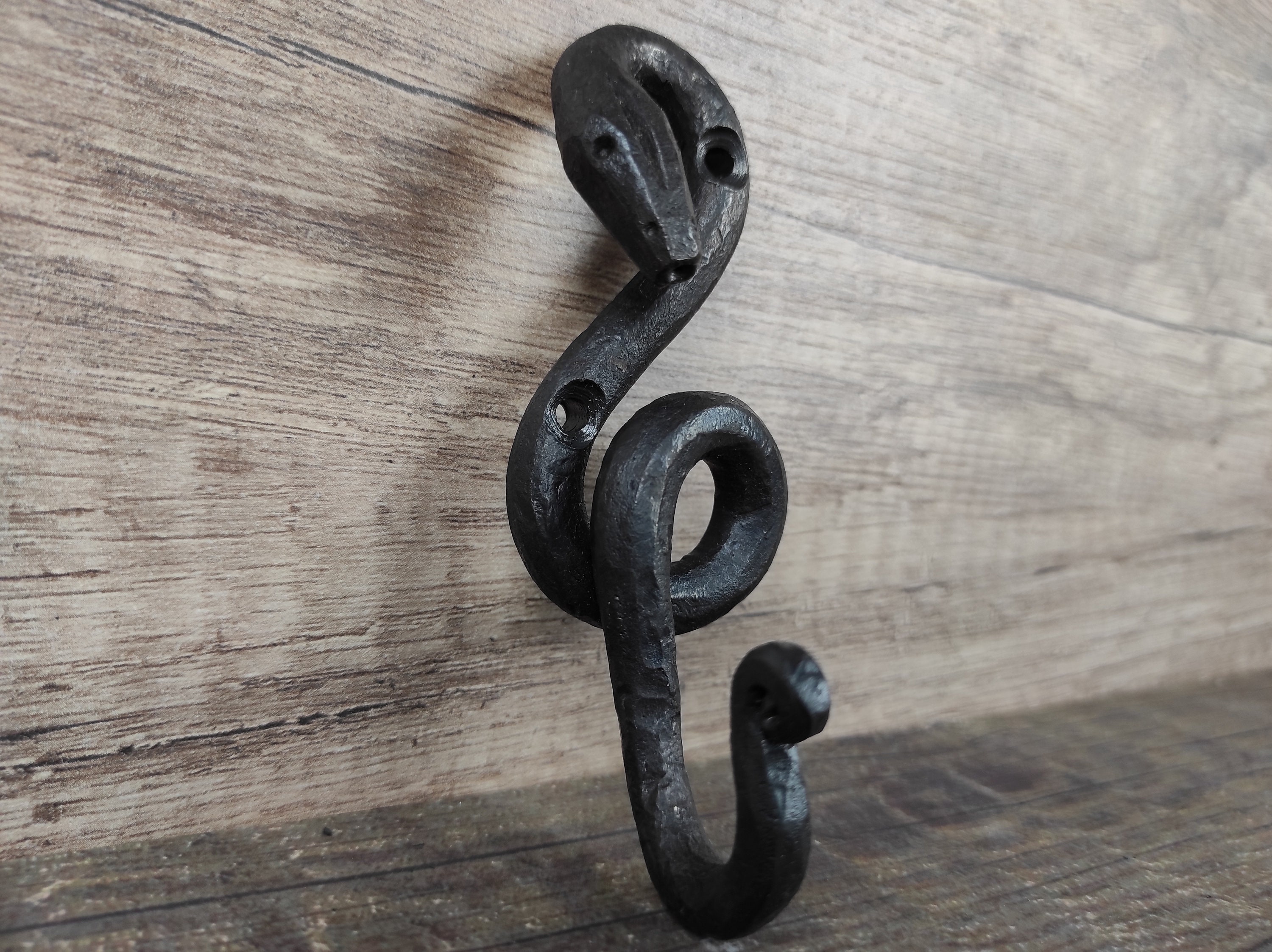 Snakeshaped Wall Hook. Iron Hook Metal Hook for Home Iron Etsy