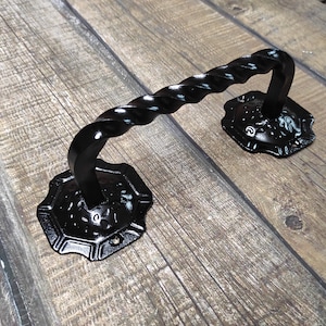 Barn door handles, door handles. Rustic, medieval hand forged handle