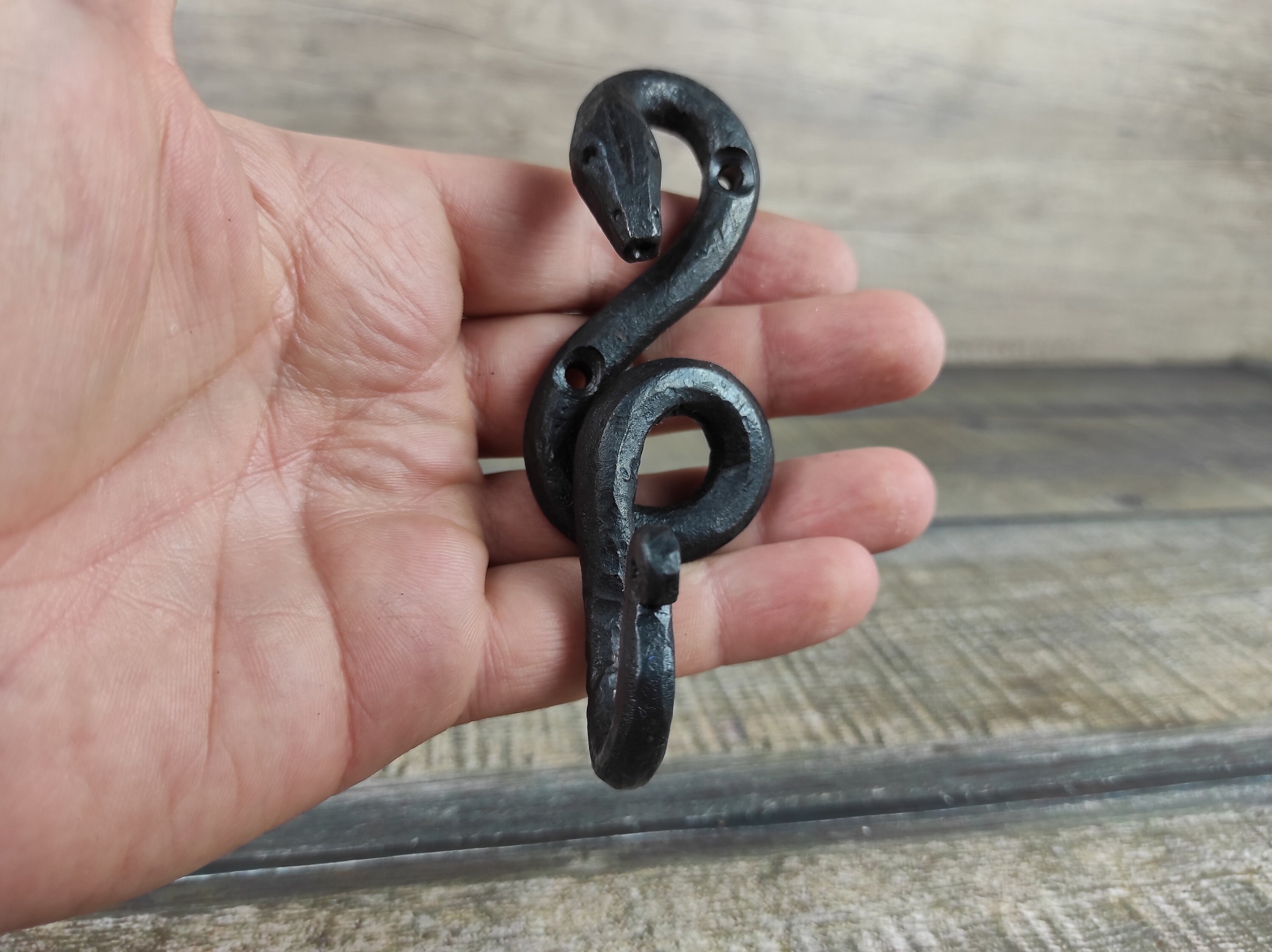 Snakeshaped Wall Hook. Iron Hook Metal Hook for Home Iron Etsy
