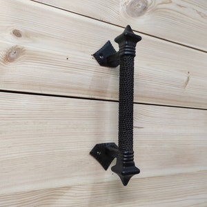 Barn door handles, door handles. Rustic, medieval hand forged handle
