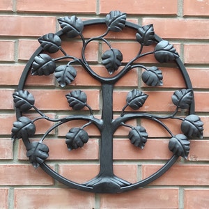 Stammbaum Symbol Metall Schild, Garten- und Innendekoration, Natürliche Deko für Zimmer, Neues Zuhause Geschenk