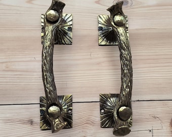 Handgeschmiedete Ast-Türgriffe: 1 Paar goldene Metall-Türgriffe