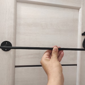 Hand Forged Horse Towel Rack: Black Wrought Iron Bathroom Decor