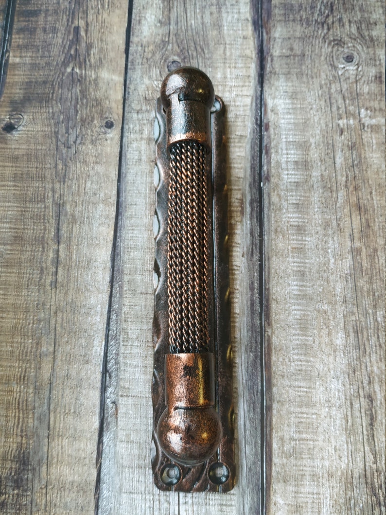 Wrought hardware, Iron door handle Rustic forged handle Barn door handle Metal handle Hand forged handle Metal forged handle