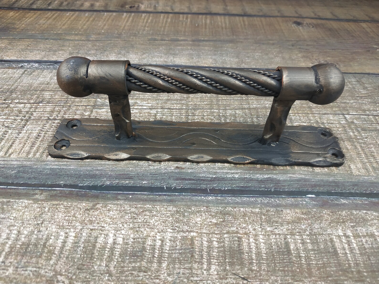 Iron Door Handles Wrought Iron Handle Hand Etsy