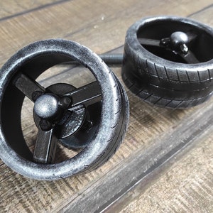 Wieldeurgrepen: metalen transportdecor, jongensslaapkamer (set van 2)