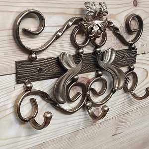 Hanger hallway, metal coat rack, Handmade coat hanger, 3 hooks