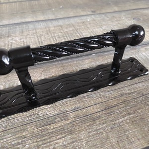 Barn door handles, door handles. Rustic, medieval hand forged handle