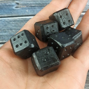 Metal dice, Forged bones, Forged gifts, Iron jewelry