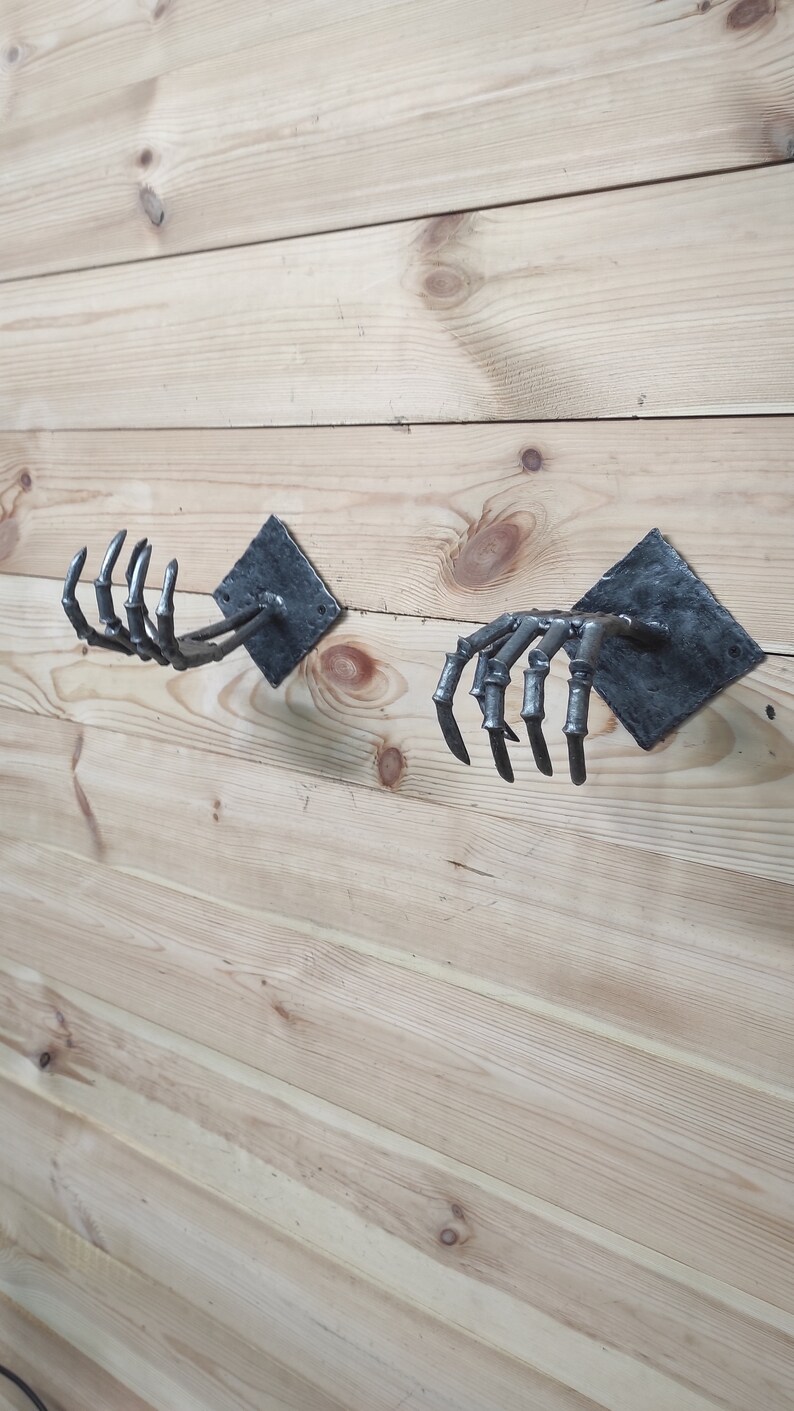 Axe Wall Holderskeleton Hands Axe Stand Axe Holder Etsy