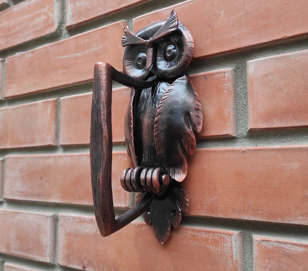 Forged Iron Owl Barn Door Handle: Farmhouse Animal Door Pull - Etsy