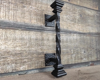 Hand Forged Iron Door Handle: Barn Door Decor
