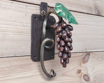 Fruit Knob Kitchen, Grapes door handle, Unusual door decor, Iron Door Pull