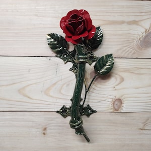 Door handle, metal handle, Rose, Flower door handle