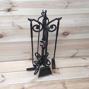 Forged fireplace tools set, Fireplace poker, Fireplace Tongs, Shovel, Broom, Hand Forged, Fireplace Gift, Fireplace Tool, Fire Poker