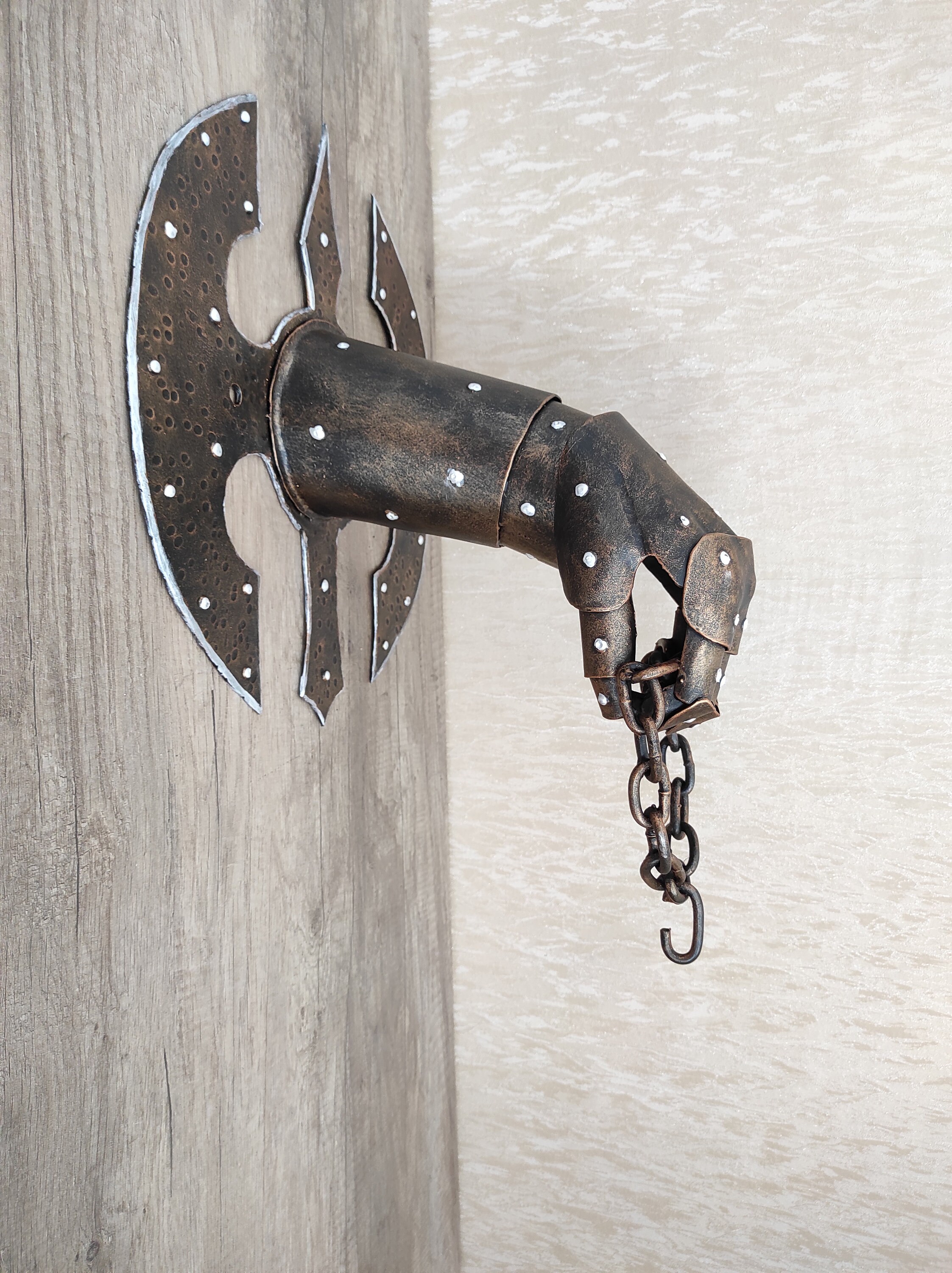 Midevil Hand Rails Medieval Knight Hand Wall Bracket: Metal Home Decor - Etsy