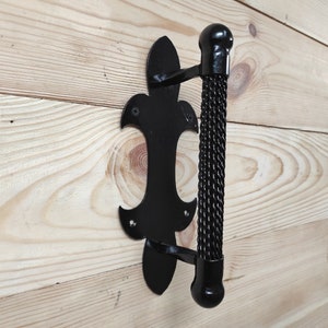 Door handle, Black metal door handle, Barn door handle, Forged iron door handles, Wrought iron door pull