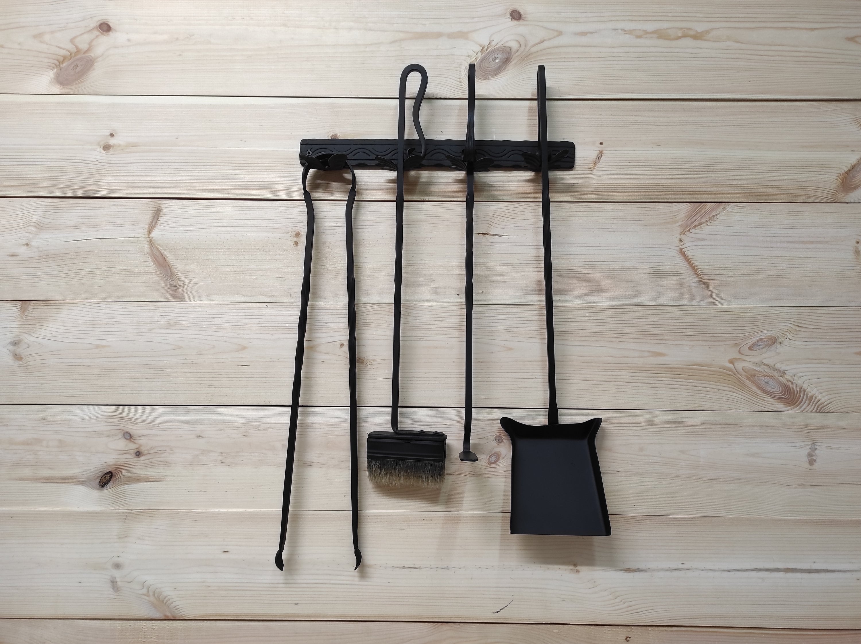 Fireplace tool rack best sale