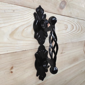 Door handle, Black metal door handle, Barn door handle, Forged iron door handles, Wrought iron door pull