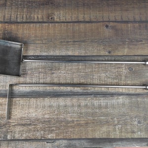 Forged fireplace tools set, stainless steel 2 Pieces, Fireplace poker, Shovel, Hand Forged, Fire Tool, Fireplace Gift