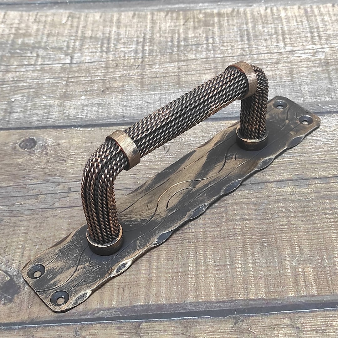 Hand Forged Barn Door Handle: Twisted Metal Gate Handle - Etsy