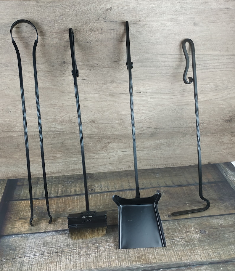 Fireplace Tools Set 4 Pieces Fireplace Poker Etsy