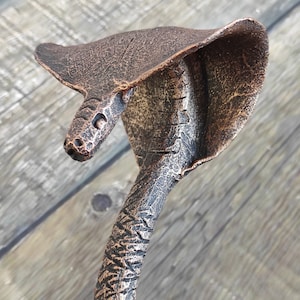 Fireplace poker, Fire poker, Fire poker cobra, Hand forged, Fireplace tool, Fire poker cobra, Poker by the fireplace, Cookware for camping,