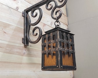 Medieval pendant light, Antique celling latern, Wall light, Rustic wall fixture, Farmhouse  light fixture, Gothic lighting