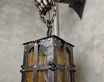 手作りの錬鉄製中世騎士の手持ち壁ランタン - Etsy 日本