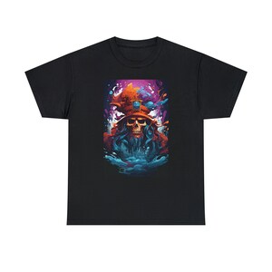 Pirate Skull Colorful Art Unisex Cotton Tee-Shirt