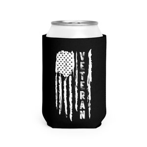 Veteran American Flag Can Cooler Sleeve