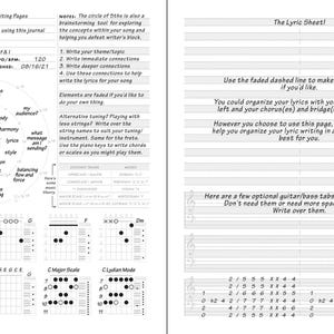 Het SWURNL Digital Songwriter's Journal – direct downloaden | Akkoordenlijsten, songtekstsjablonen, Nashville-nummersysteem, voor muzikanten