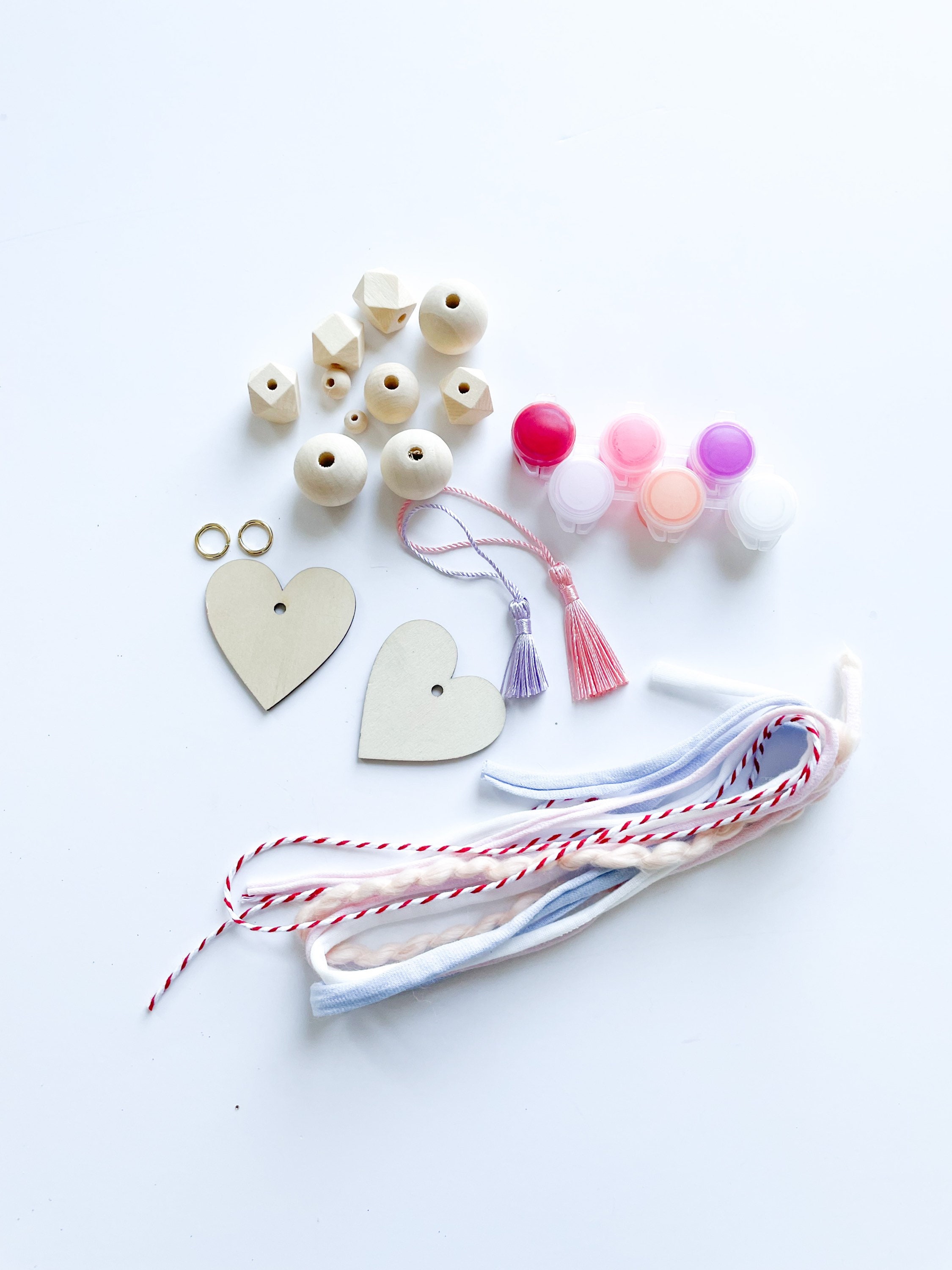 DIY Valentine Necklace Craft Kit Kids Craft Valentines Day Craft Etsy