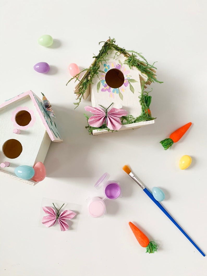 Easter DIY Craft Kit Easter Birdhouse Kids Spring Craft image 5