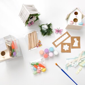 Easter DIY Craft Kit Easter Birdhouse Kids Spring Craft image 6