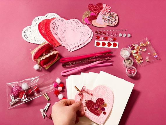 DIY Valentine Card Craft Kit | Valentine Mailbox Craft | Kids Valentine’s Day Craft