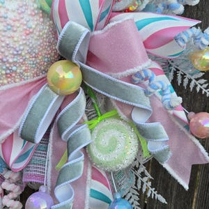 Pastel Snowman Christmas Wreath: Candyland Holiday Door Decor - Etsy