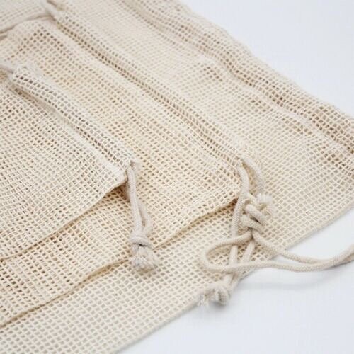 Food Bags Cotton Drawstring Mesh Net Produce Organic | Etsy
