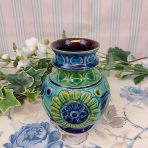 West Germany blue vase