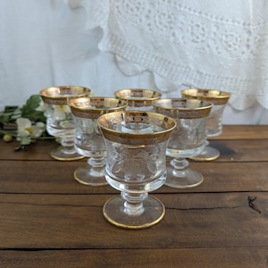 6 Verres à vin en verre Murano