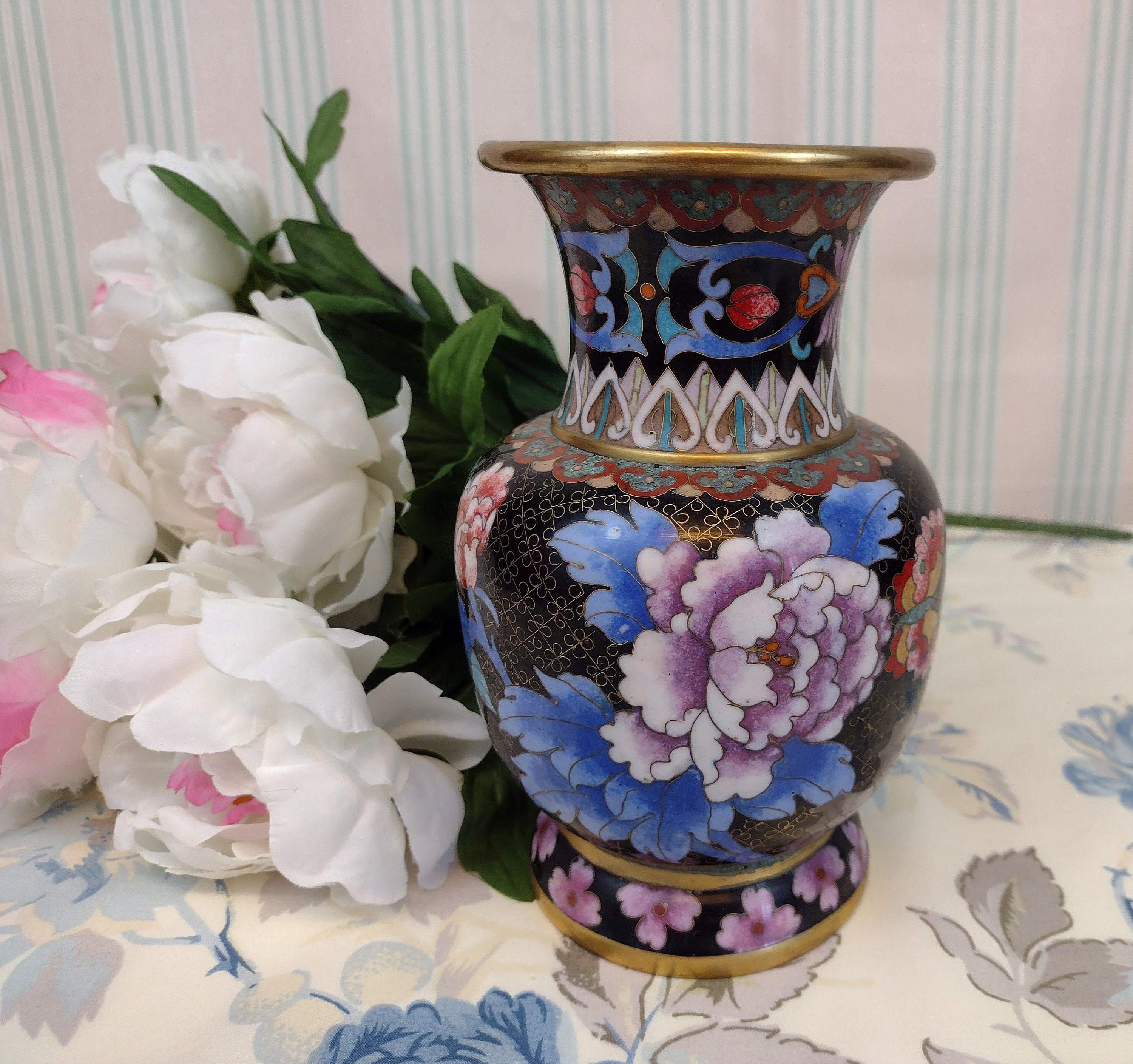 Chinese Peony Vase - Etsy