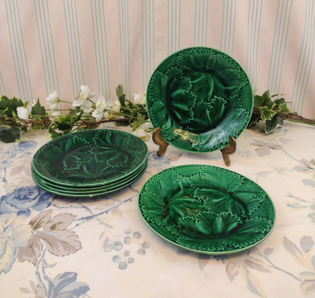 6 Clairefontaine Shaded Enamel Dessert Plates Etsy