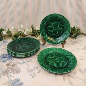6 Clairefontaine ombrant enamel dessert plates