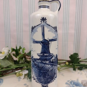 Delfter Flasche, niederländische Landschaft.