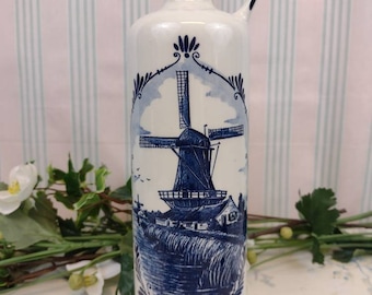 Delft bottle, Dutch landscape.
