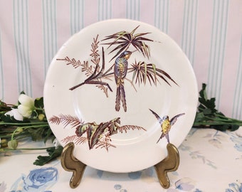 Lunéville ceramic dessert plate "Oceania" polychrome model