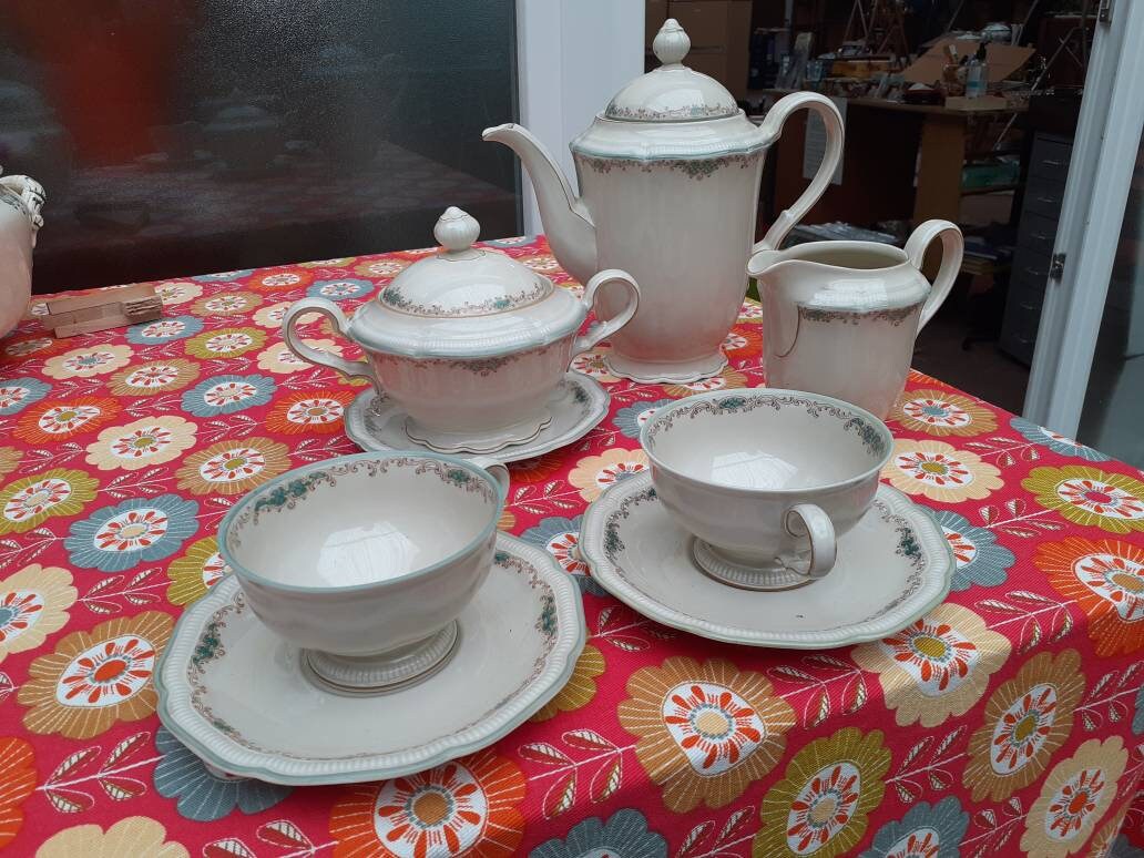 Tasses Tête à Tête Porcelaine Allemande Années 40